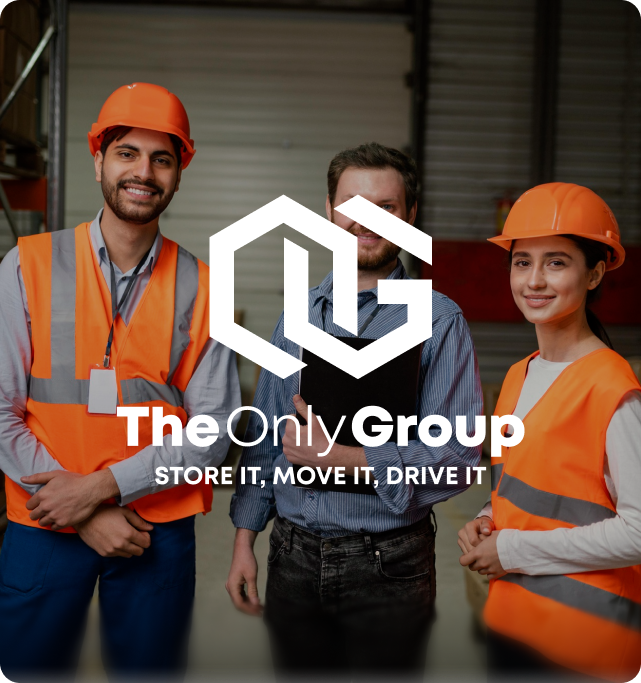 The Only Group team in hi-vis vests and hard hats